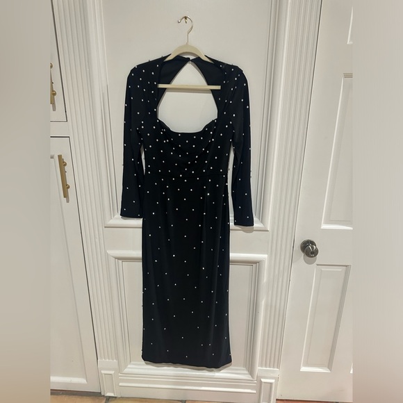 MAC DUGGAL ALLOVER RHINESTONE LONG SLEEVE DRESS - Picture 5 of 9